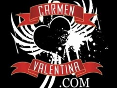 Kinky Carmen Valentina Fucks her Pussy with a Glass Dildo Thumb