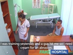 FakeHospital Ripped stud gets the naughty nurses special treatment Thumb