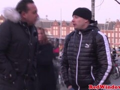 Real dutch hooker gets mouthful from tourist Thumb