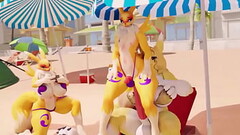 Femboy Renamon gets fucked by a futanari rena Thumb