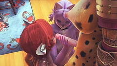 Furry Hentai - Futanari Fawn girl having sex with Tiger Futanari - Japanese Asian Manga Anime Film Game Porn Thumb