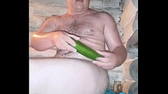 A Russian guy fucked his fat ass with a cucumber! And even jerked off at the same time.His friends filmed it on a hidden camera.That&#039_s how they found out he was gay))))) Thumb