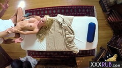 Stressed blonde Helly Hellfire swallowed cock after amazing body massage Thumb