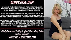 Sindy Rose anal fisting &amp_ giant black dong in her prolapse asshole Thumb