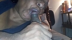 Sucking My Husband&#039_s Dick Close Up In The Dark Thumb