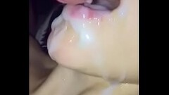 Slow motion cumshot in mouth Thumb